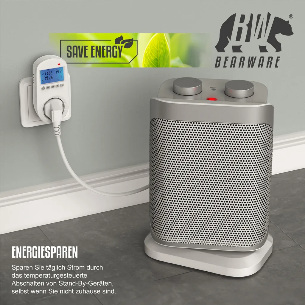 Thermostat de Prise pour Chauffage et Climatisation avec Programmateur - 6