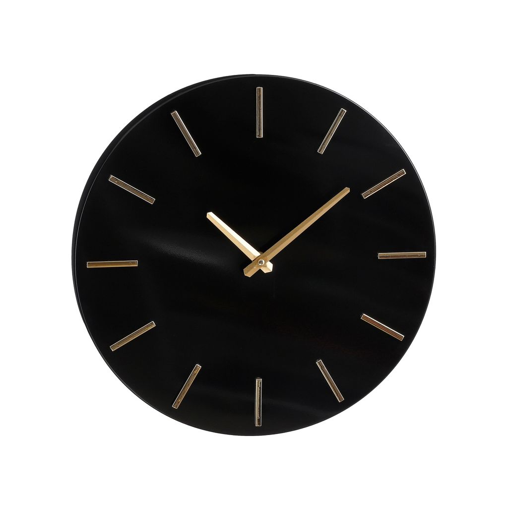 Mica Decorations Brixen Horloge murale - Ø36 cm - Noir Image du produit 