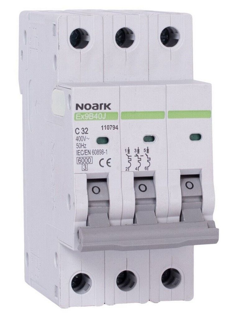 Wyłącznik nadprądowy typu slim Ex9B40J 3P B10 AC 110746 Obrázek produktu 
