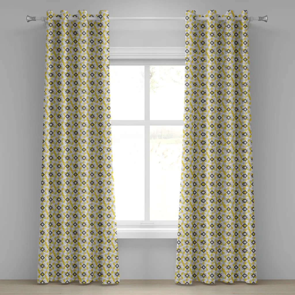 OFFERTA Tende ABAKUHAUS Geometriche Retrò | Miglior Prezzo 280x225 cm