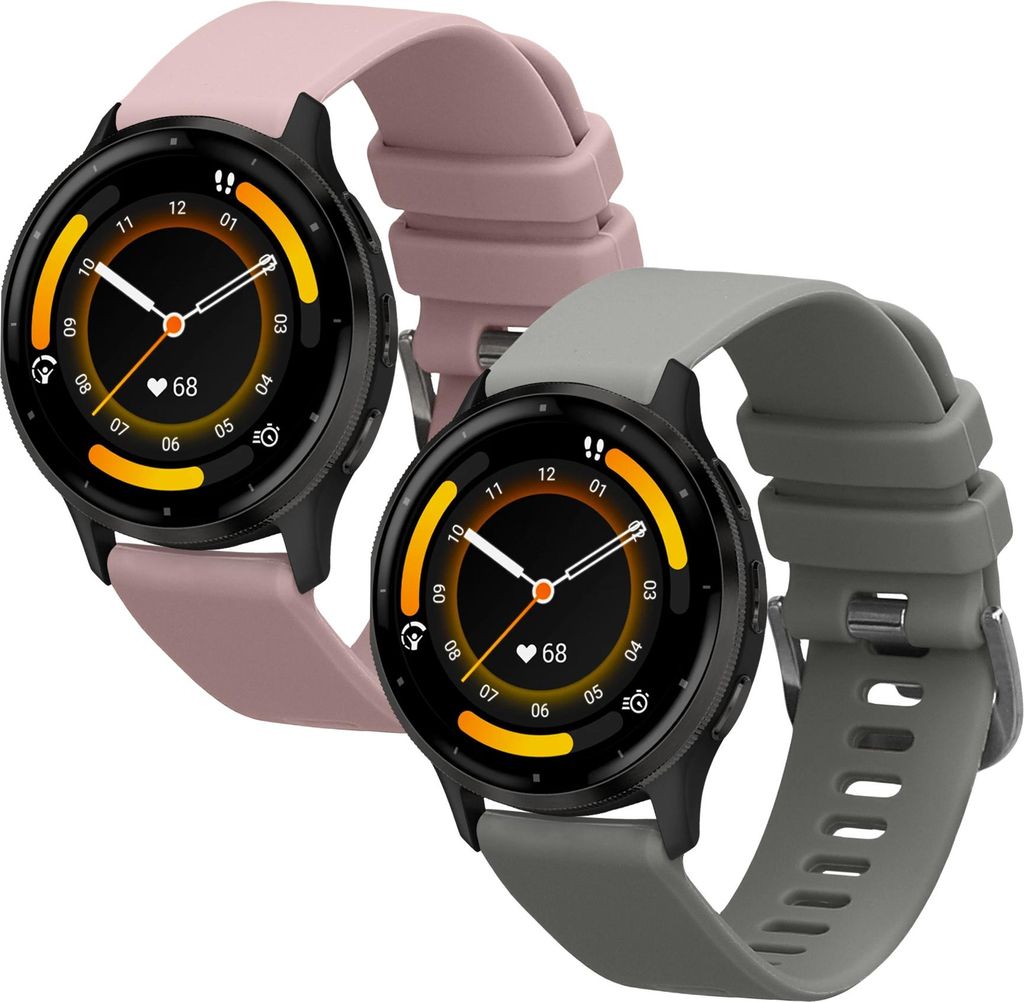 kwmobile 2x Sportarmband kompatibel mit Garmin Venu 3 Armband - Fitnesstracker Band Set aus TPU Silikon