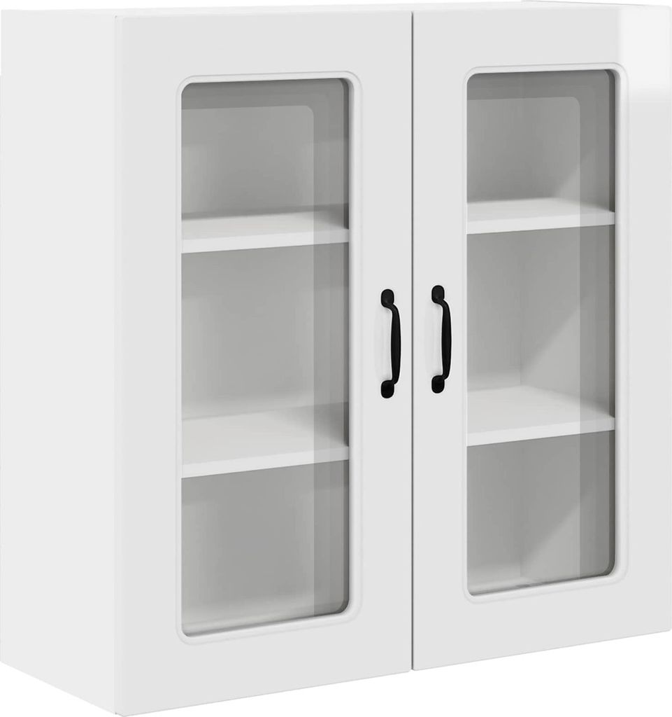 vidaXL Küchenschrank Kalmar Hochglanz Weiß 80 x 31 x 80 cm