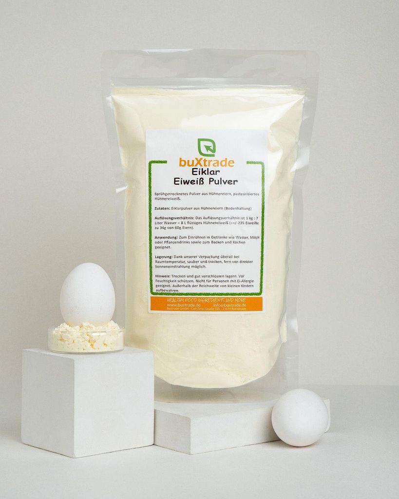 500 g Eiweiß | Eiklar Pulver | Sprühgetrocknet | Eier | Ei Produktbild 