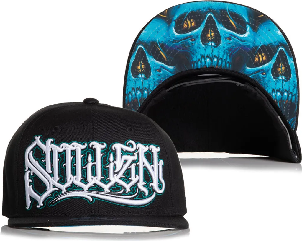 Cappello Sullen Blhur Snapback - Basecap Tattoo Skull con Ricamo 3D