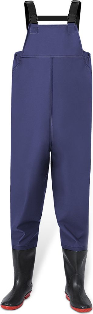 Angel-Latzhose mit rutschfesten Gummistiefeln, wasserdicht, atmungsaktiv, verstellbar, für Herren und Damen, Jagd-Arbeitshose, Regenbekleidung