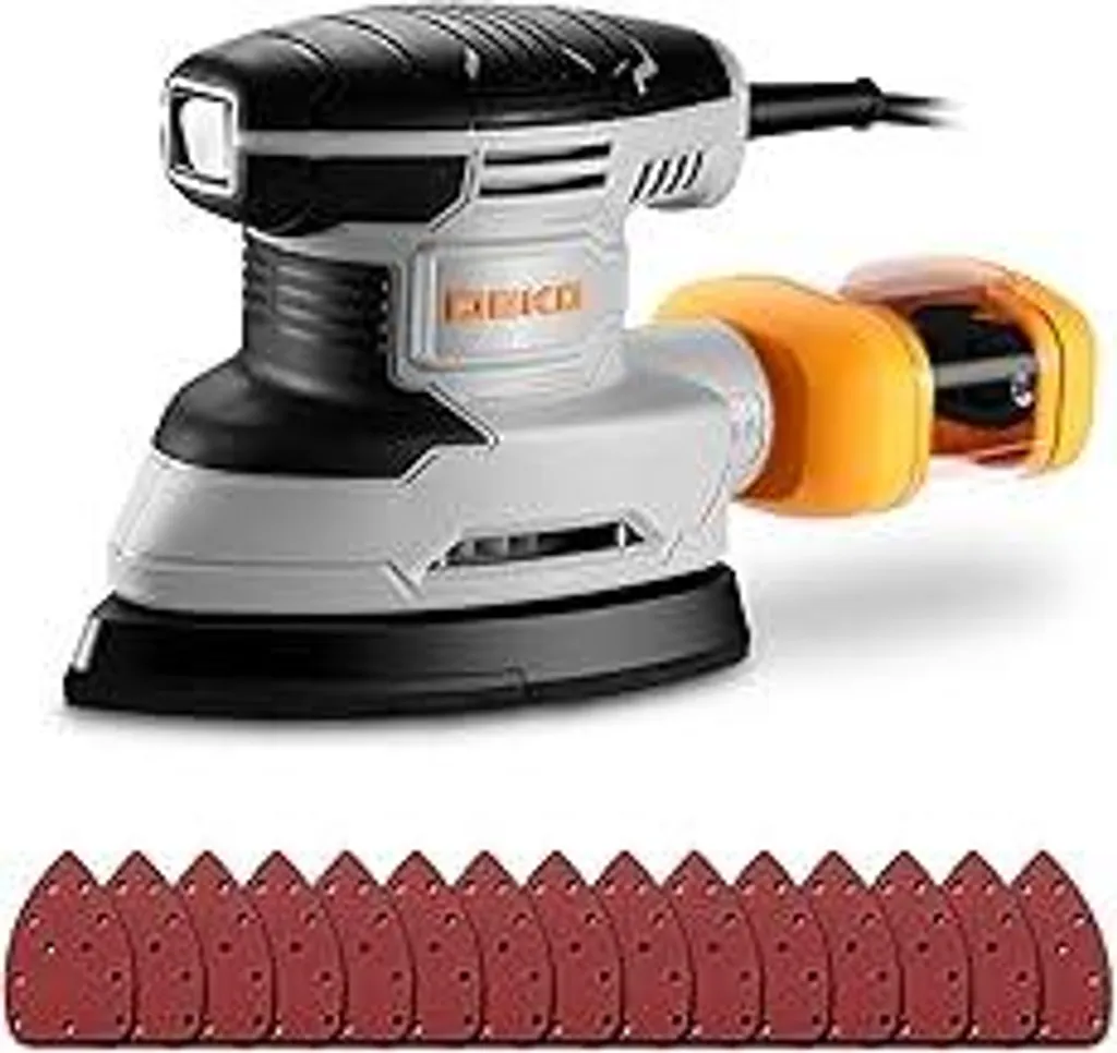 OFFERTA Levigatrice DEKOPRO 180W: Kit 15 Pezzi per Levigatura Legno
