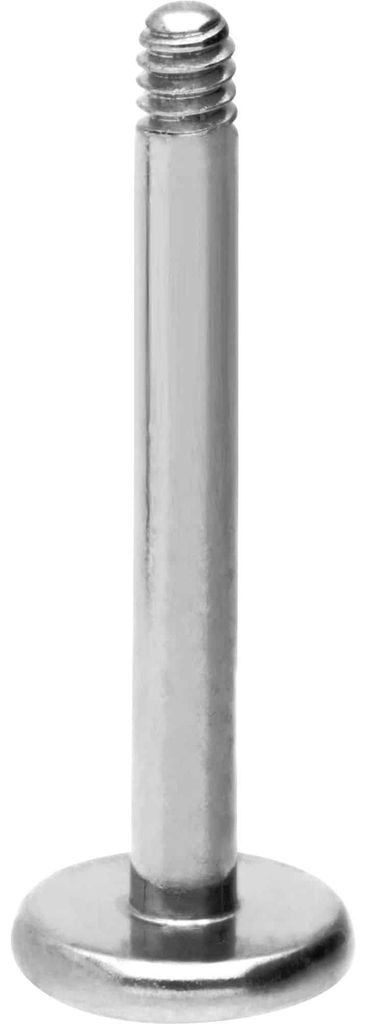 Ohrpiercing, Nasenpiercing Chirurgenstahl Labret ohne Kugel Silber Stablänge: 9mm | Stabstärke: 1,2mm