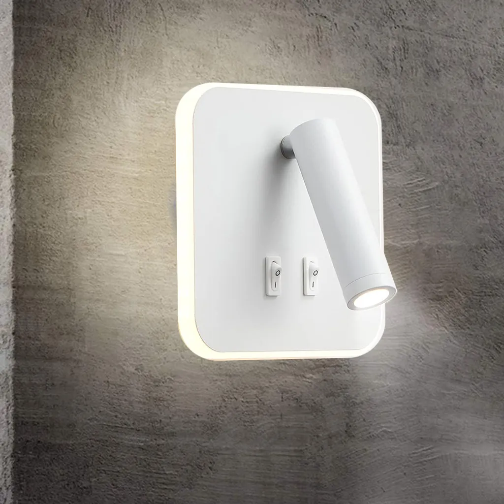 Applique LED 10W Bianco Neutro con Interruttore per Camera e Studio