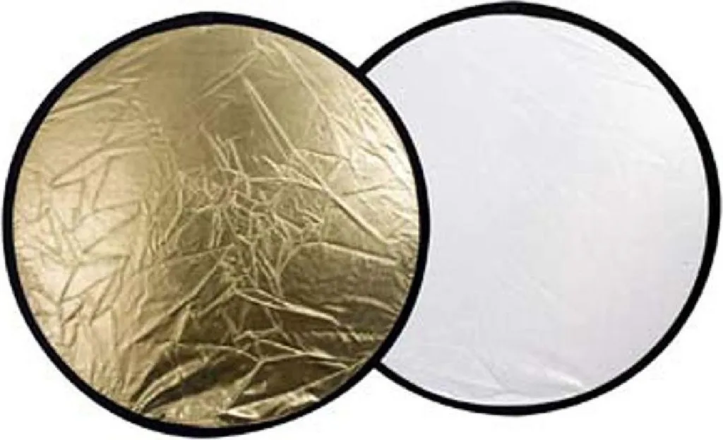 Falcon Eyes CFR-32G Réflecteur de Lumière Rond Pliable Doré et Argent