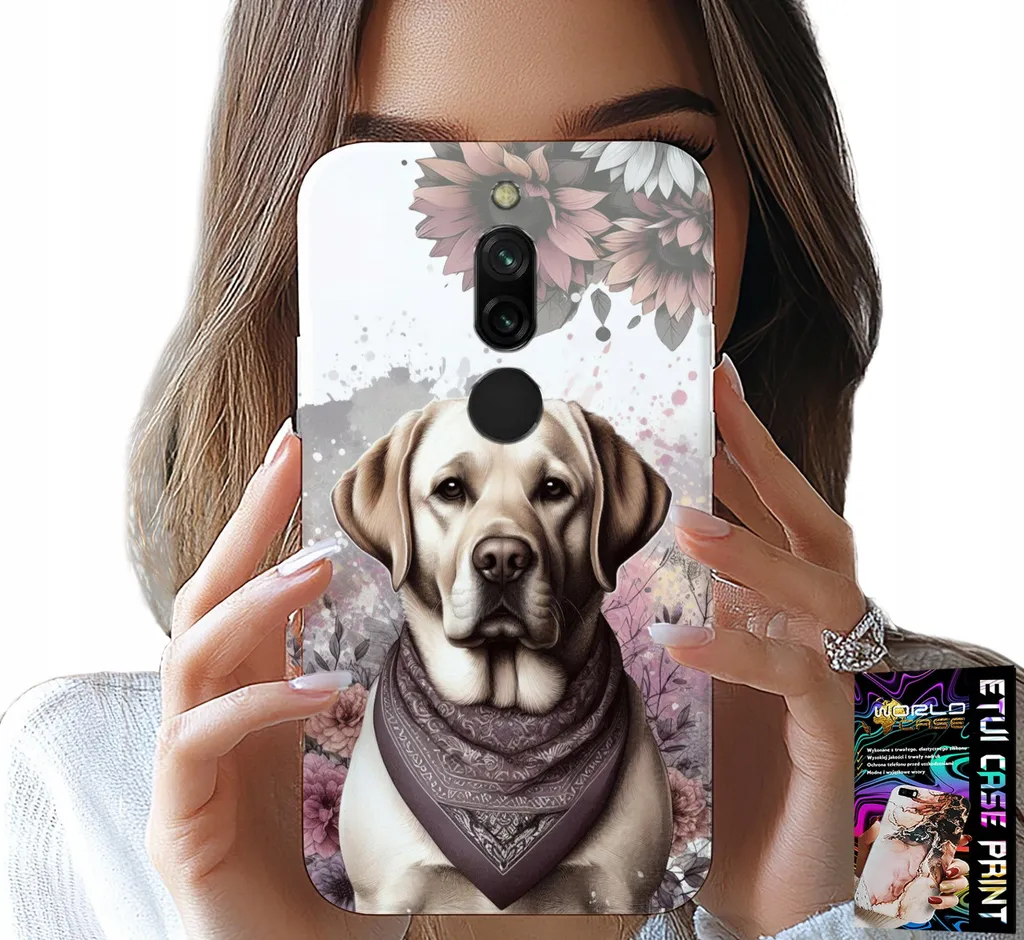 Custodia per Xiaomi Redmi 8 - Modelli di cane husky + vetro