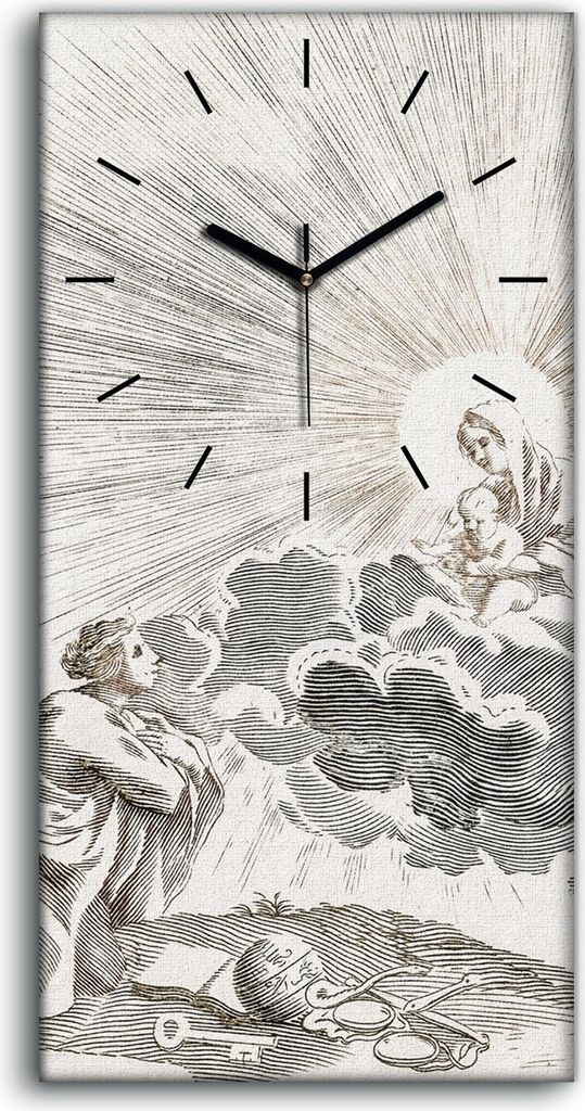 Wandbild Leinwand Bilder mit Uhr 30x60 Zeichnen Abstrakte Produktbild 