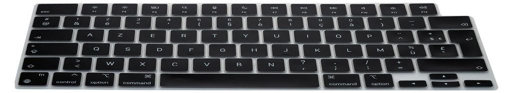 kwmobile Silikon Tastaturschutz AZERTY (Frankreich, Belgien) kompatibel mit Apple MacBook Pro 14 M5 2026 A3426 - in Schwarz
