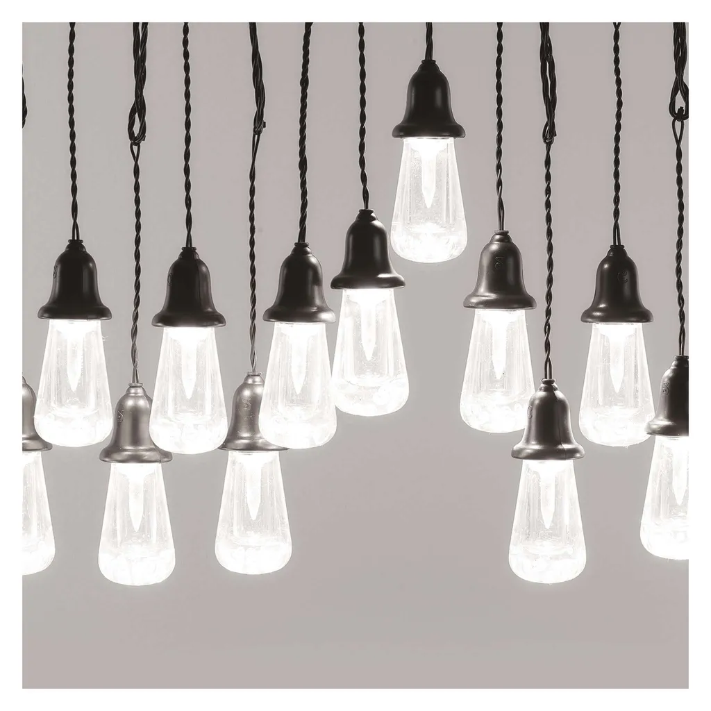 Guirlande LED 16 ampoules pour mariage et fête 7,6m blanc chaud EMOS