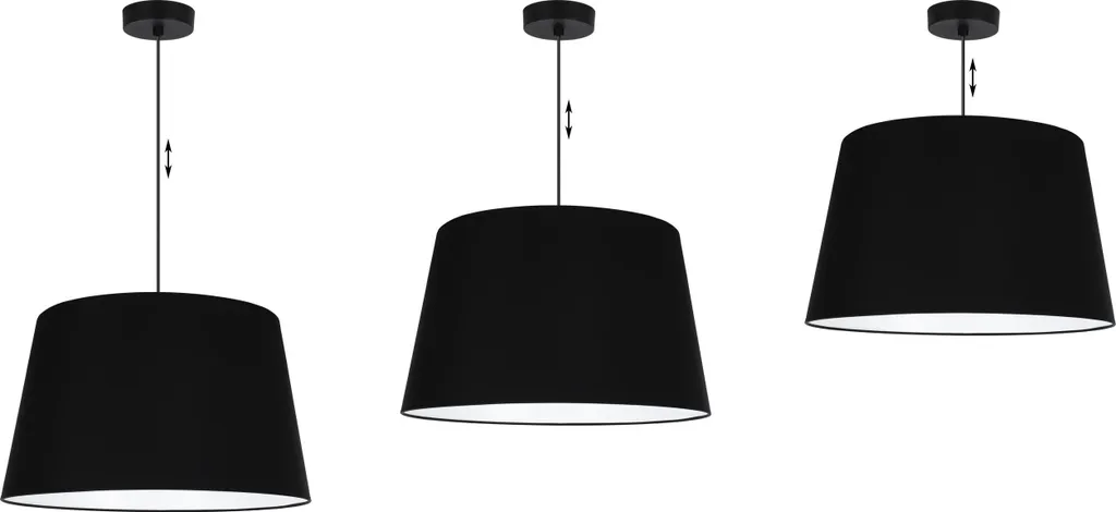 Suspension pour Table à Manger Gaja Noire 44cm - Éclairage Large et Net - 2