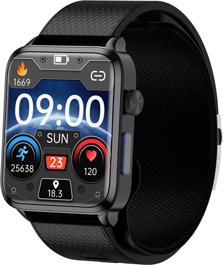 INF Smartwatch, Schwarz, mit Blutsauerstoff- & Produktbild