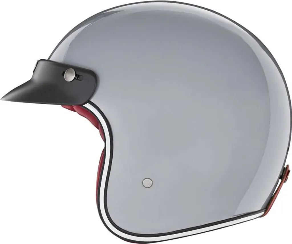 Casque moto jet NOX N243 gris brillant en taille M pour scooter urban