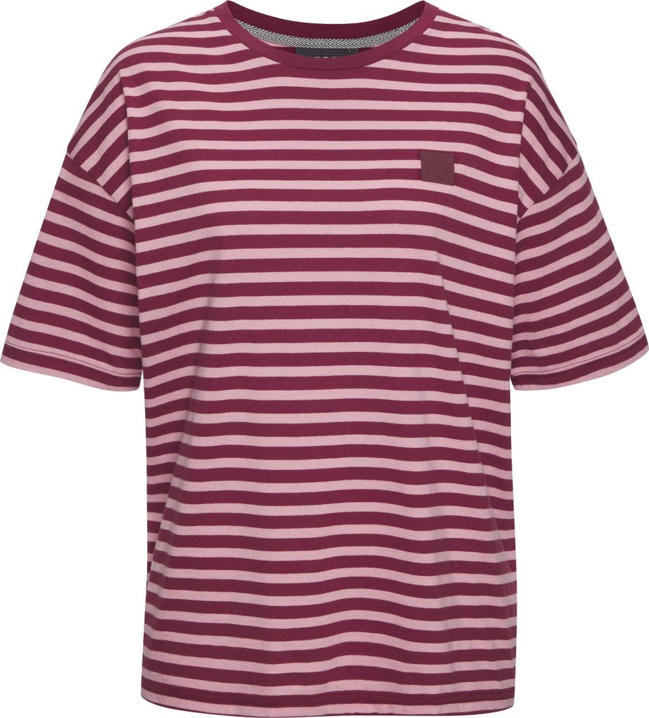 Elbsand T-Shirt rosé-weinrot gestreift Größe XXL