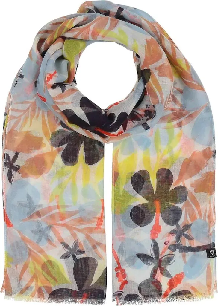 Sciarpa Fraas in poliestere 640055 con frange tagliate