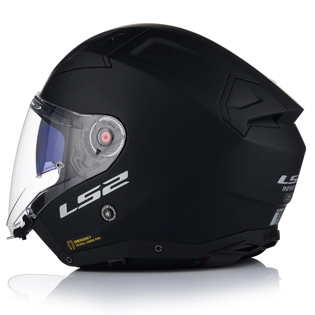 Casque LS2 OF603 Infinity II Solid Jet Noir Mat Taille L 59-60 cm - 5
