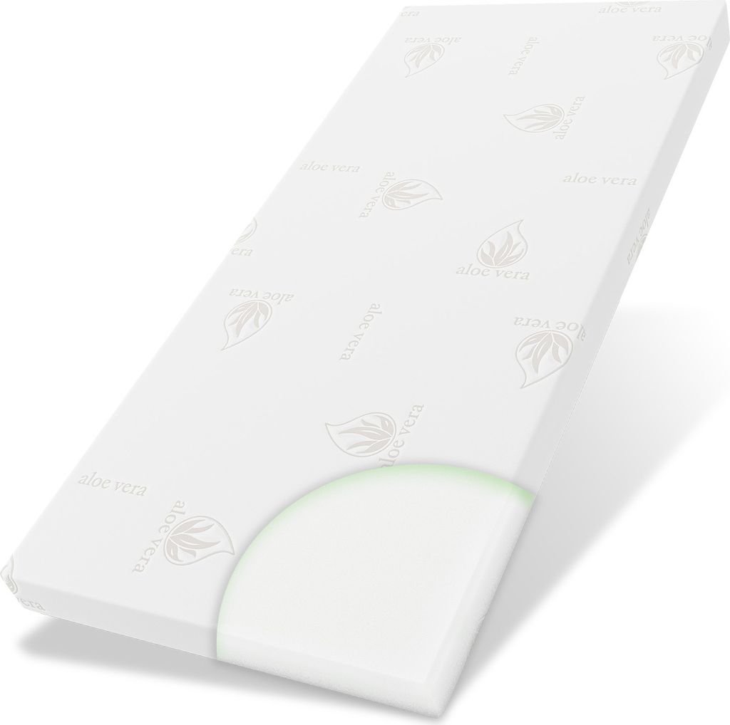 ELONEO Viskoelastischer Matratzen-Topper, MemoryFoam Matratzenauflage, Viscoauflage, Wendefunktion mit 2 Härtegraden, inkl. Aloe Vera Bezug (100 x...