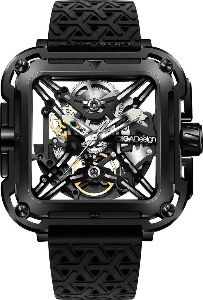 Montre Ciga Design Homme Noir Série X Ciga-X011-BB01-25BK Squelette
