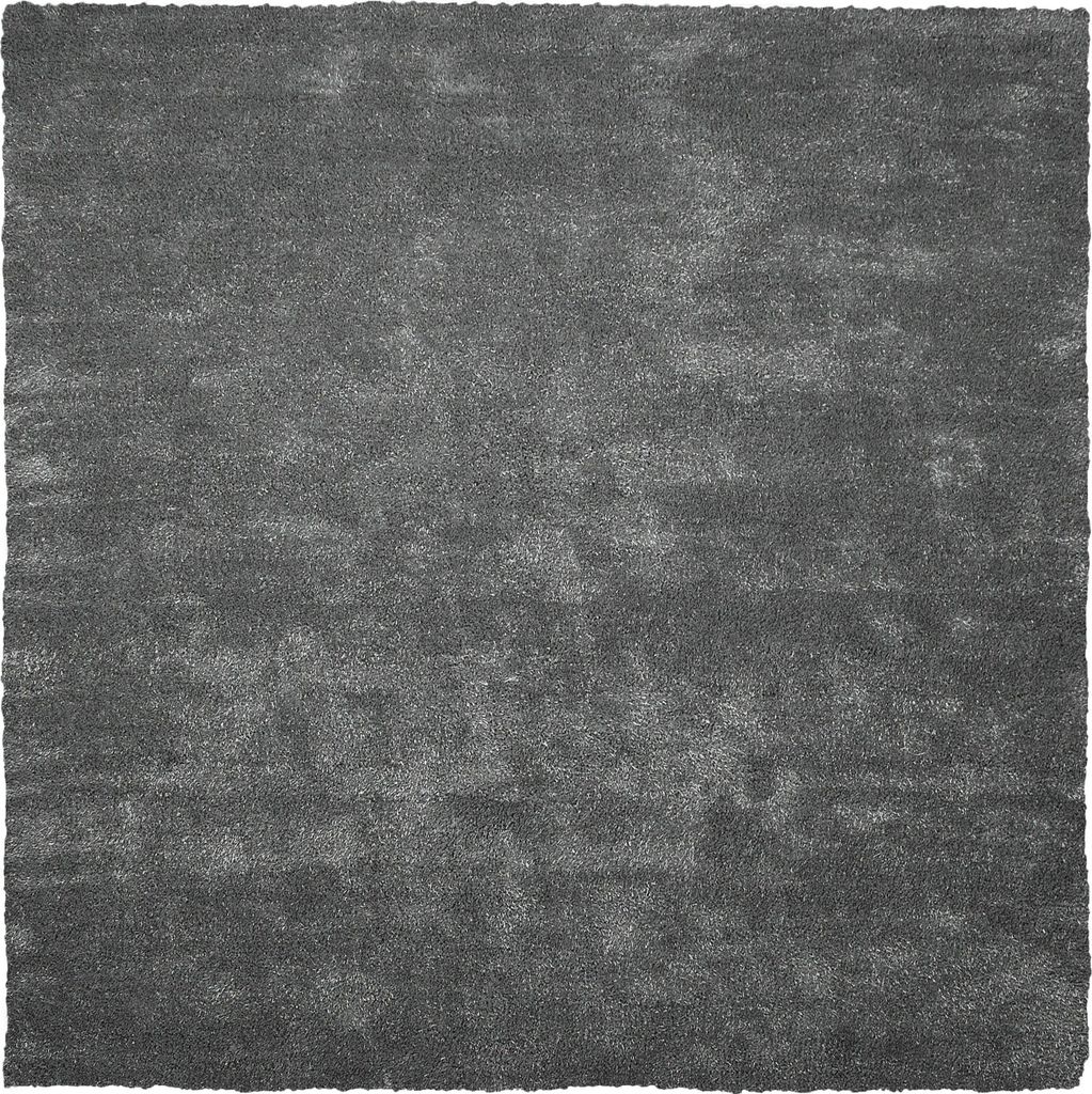 BELIANI Teppich Dunkelgrau Polyester 200 x 200 cm Quadratisch Hochflor Modern Maschinengetuftet Fußbodenheizung Geeignet Wohnzimmer Schlafzimmer Flur