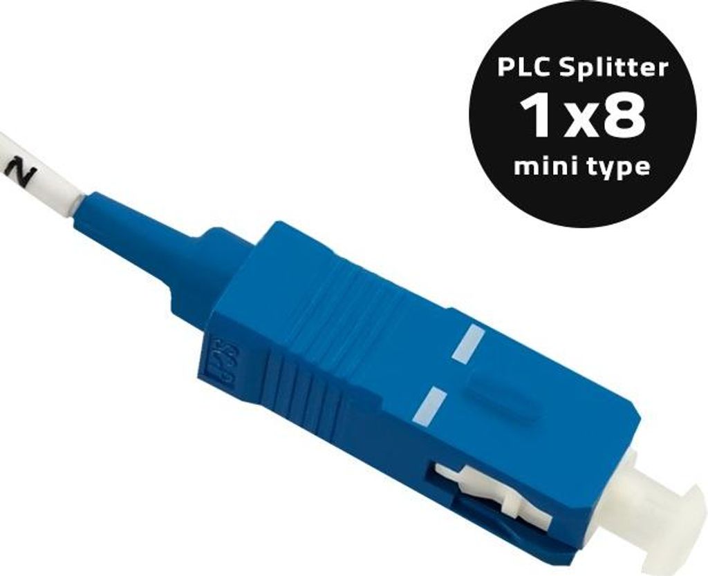 Qoltec Splitter 1x8 | SC/PC - SC/PC | G.657A | Singlemode | 0,9 mm