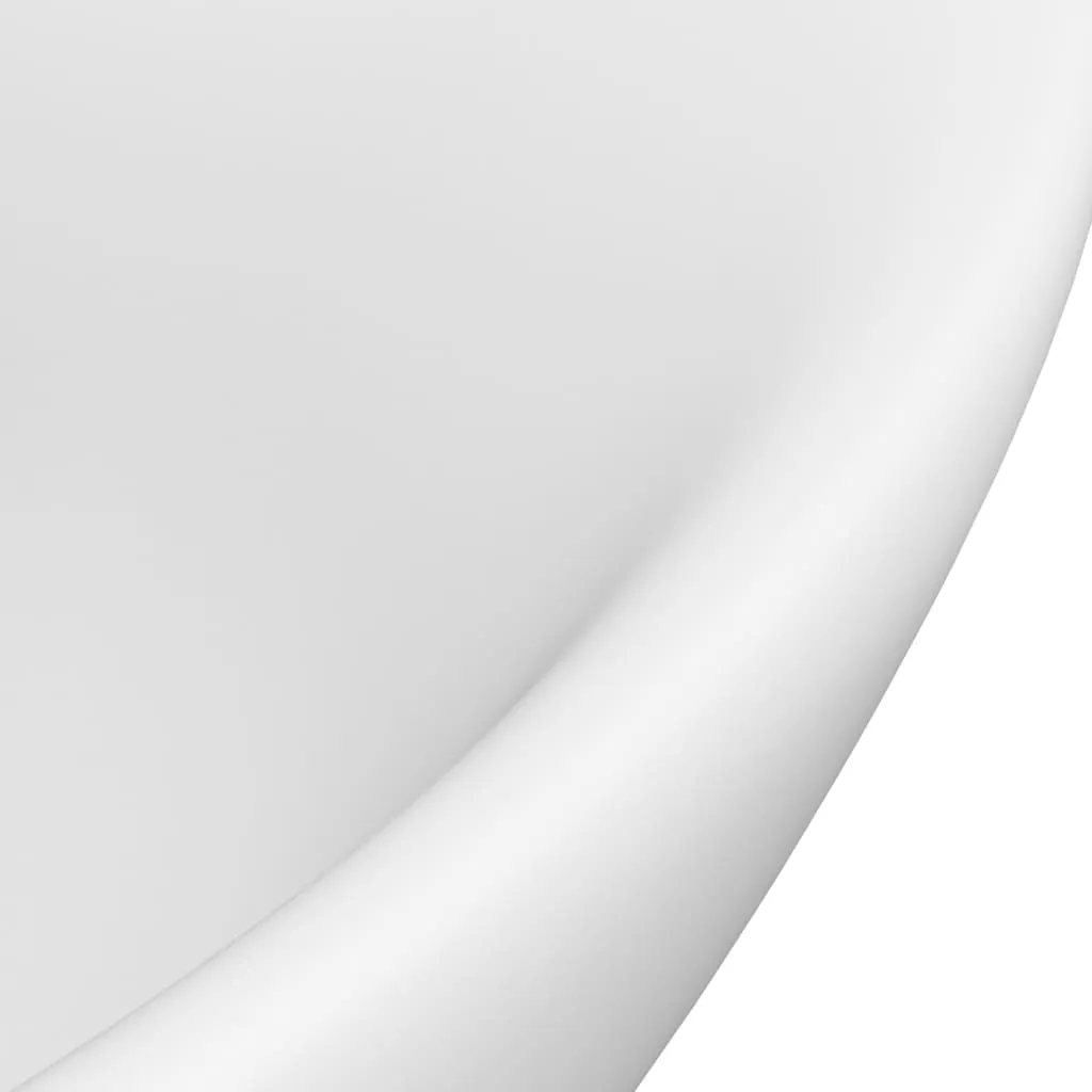 Lavabo ovale anti-débordement en céramique mate facile à nettoyer