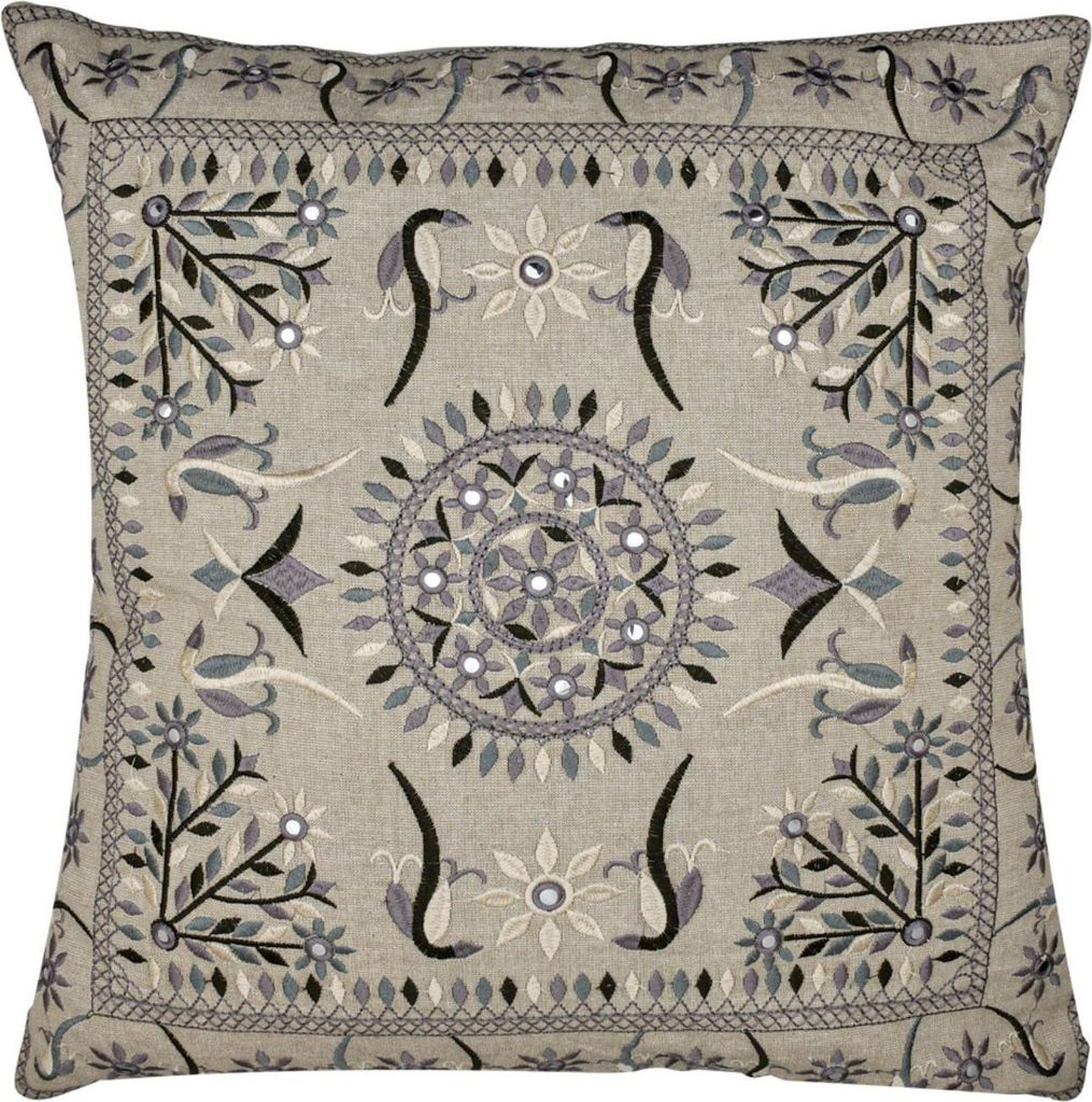 Marrakesch Kissenbezug Kissen 50x50 cm groß | Sofakissen Kuschelkissen aus Baumwolle bestickt als aesthetic Wohnzimmer Deko auf dem Sessel & Sofa ...