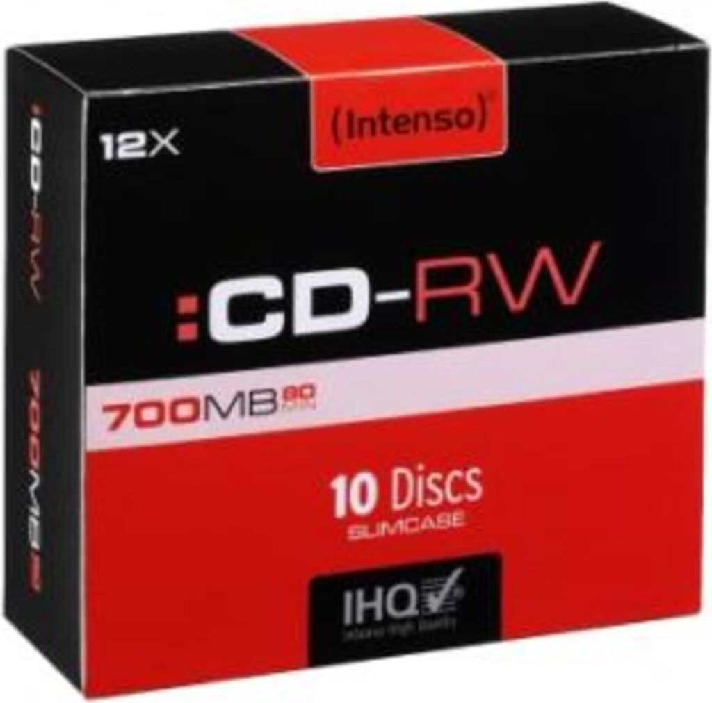 Intenso CD-RW 700MB / 80min, 12x, 12x, CD-RW, 120 mm, 700 Obrázok produktu 