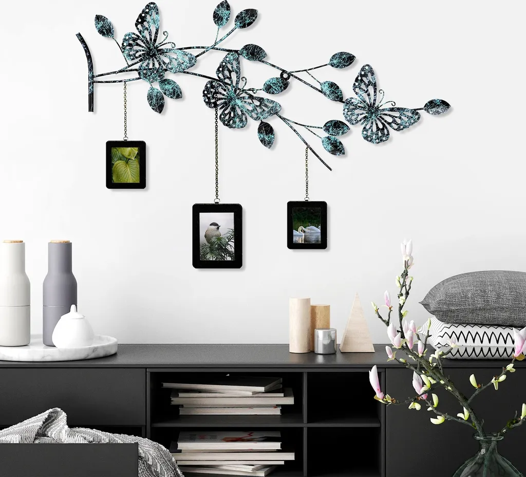 Décoration Murale Métal Dalvere 3 pour Habiller un Grand Mur Vide 93cm