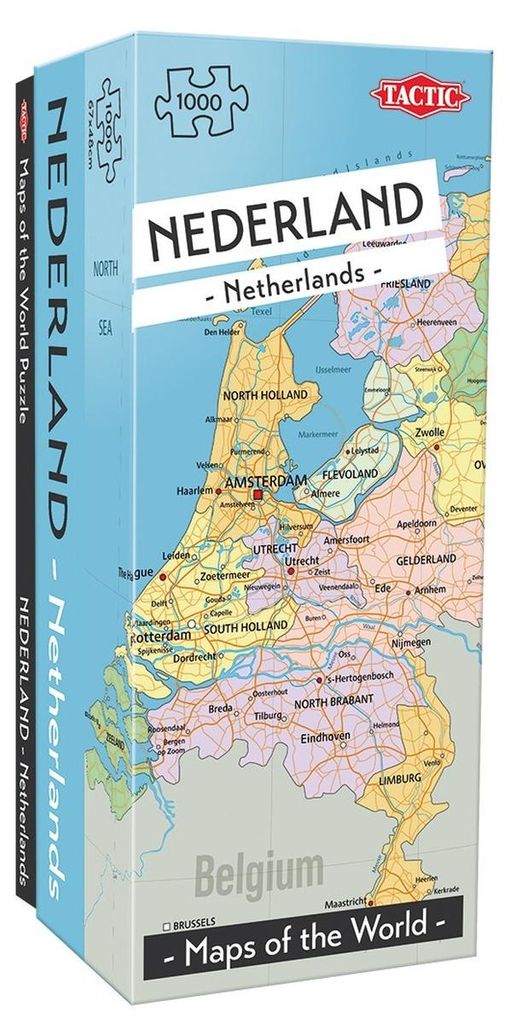 Puzzle 1000 Mappe del Mondo: Paesi Bassi Immagine del prodotto 