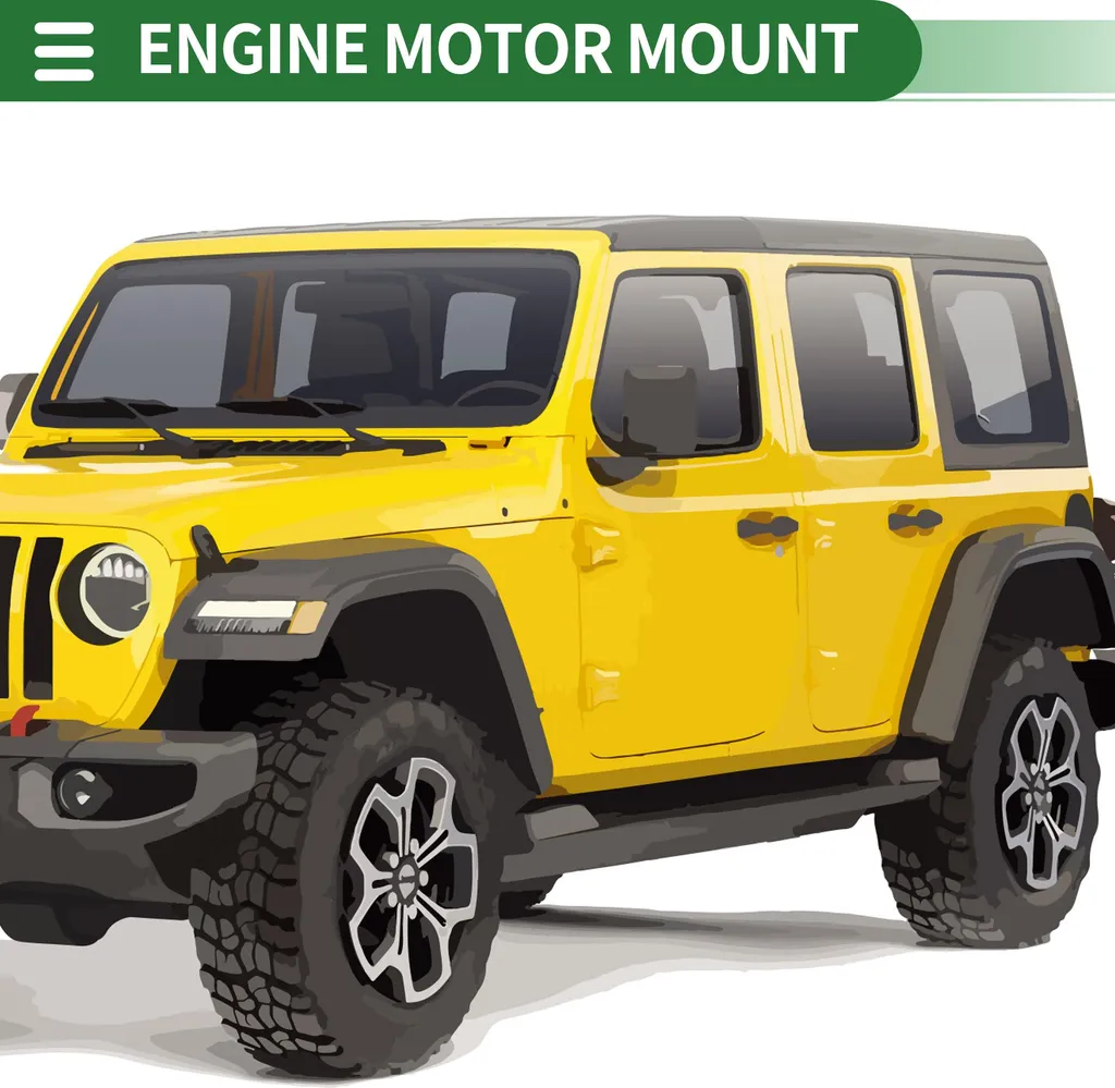 Support Moteur 5147190AB pour Jeep Wrangler 3.6L 2012-2018 Noir - 3