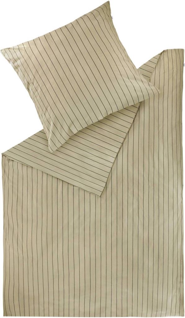 SCHÖNER WOHNEN-Kollektion SWK Bettwäsche SoftStripe in vielen Größen Beige 155 x 220 cm