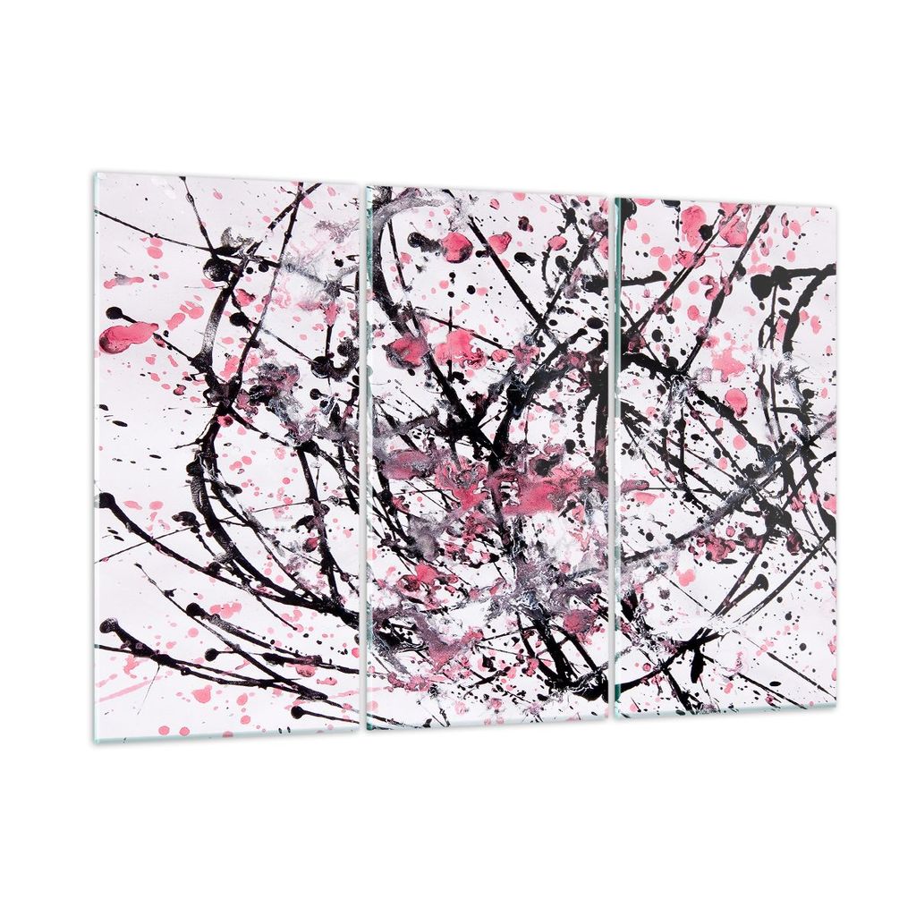 Bilder auf glas - Abstraktion modern - 105x70cm - Glasbilder - Wandbilder - Kunstdruck - zum Aufhängen bereit - Wanddekoration aus Glas - Glas Bil...