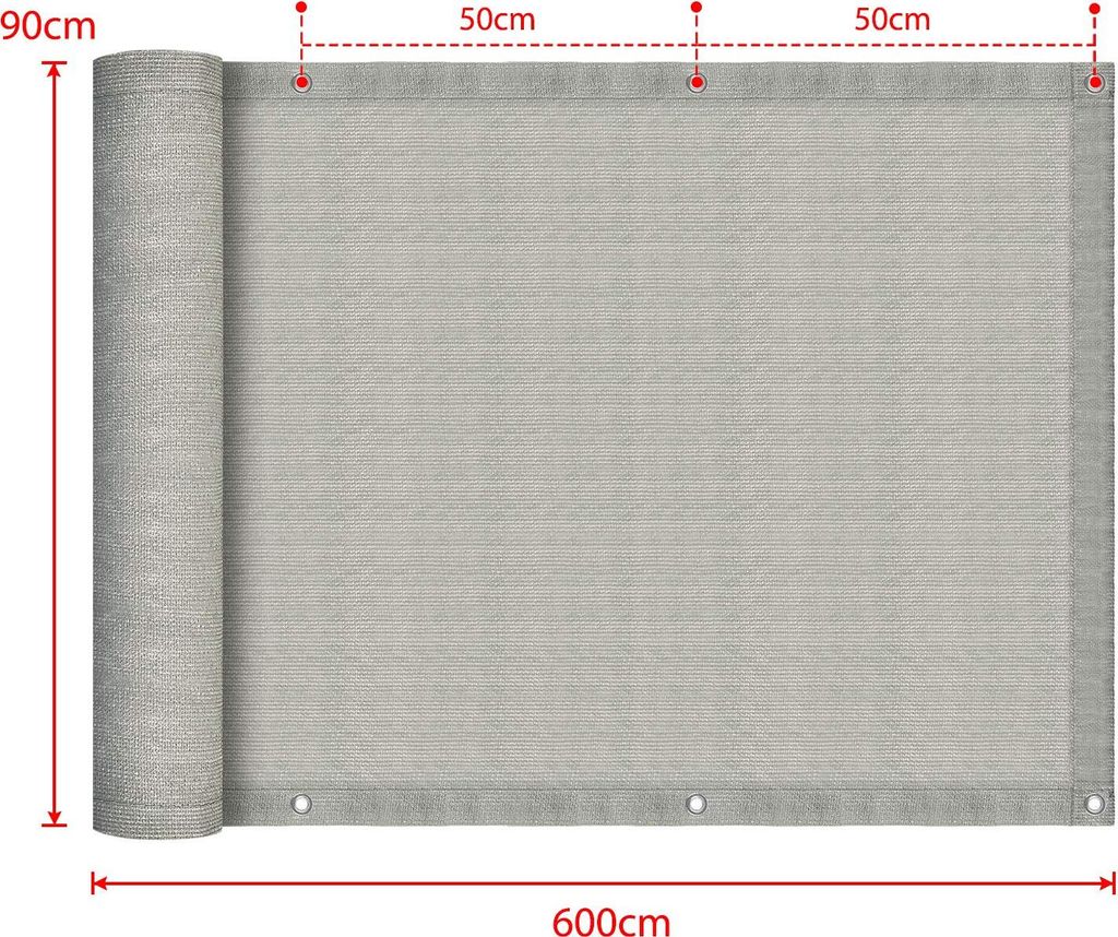 Balkon Sichtschutz 60x1000cm – Wasserdicht & Blickdicht Für Terrasse & Garten