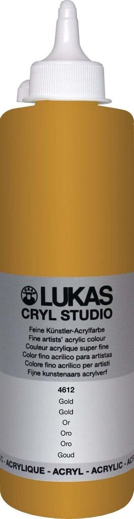 Lukas Cryl Studio Plastic Bottle Akrylová farba Gold 500 ml Obrázok produktu 