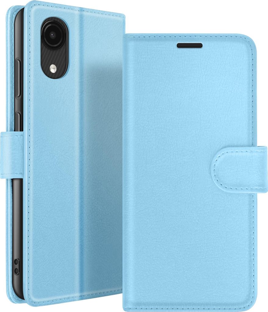 Zanaé, Portemonnaie Etui Galaxy A03 Core Mit Magnetverschluss Kartenfach, Hellblau