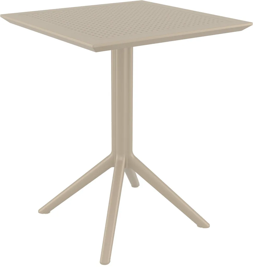 Table pliante Sky Square 60 Taupe - Petite Table de Jardin Design Carrée