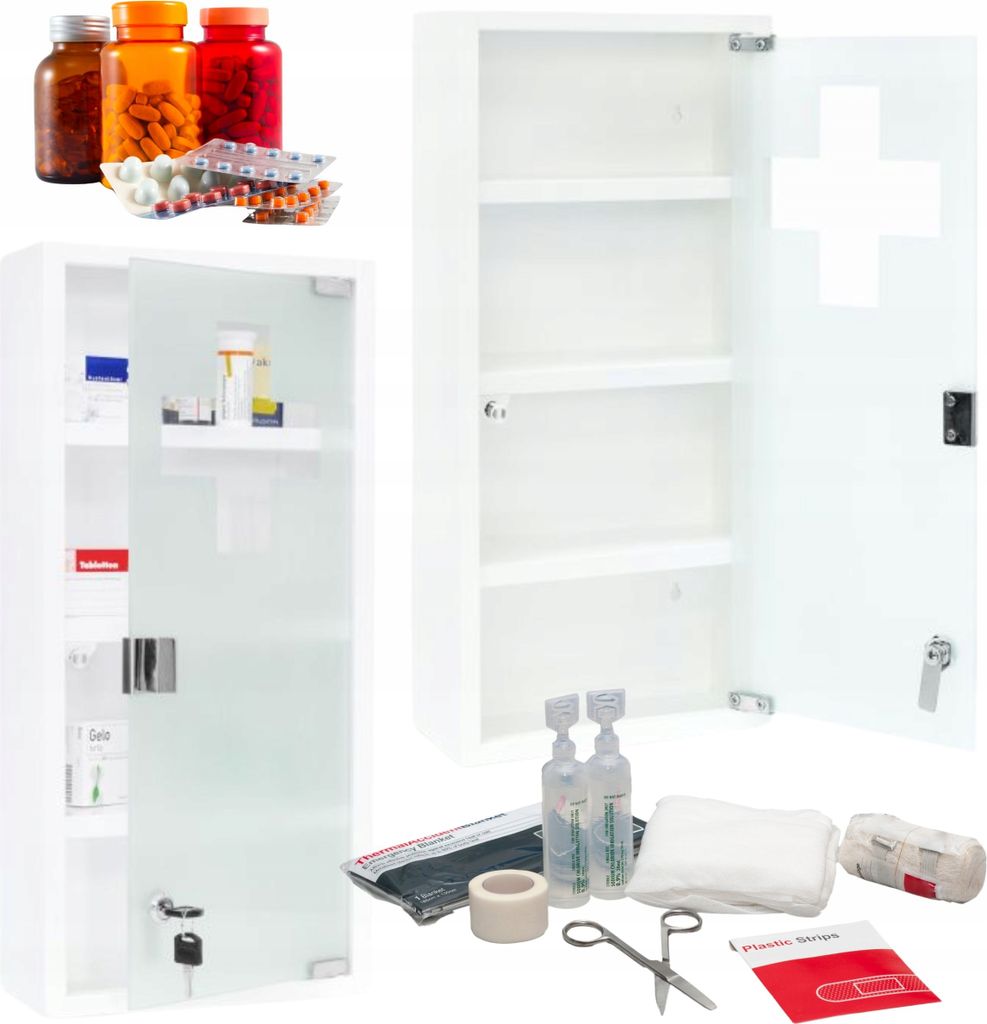 relaxdays 10018518_0 relaxdays Medizinschrank EMERGENCY XXL Obrázek produktu