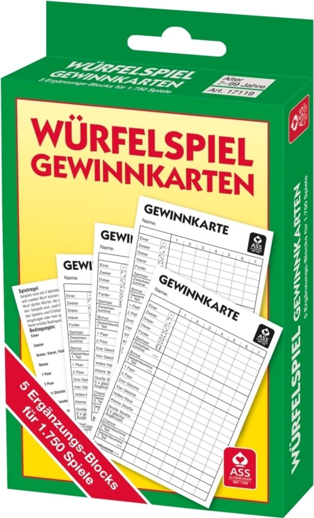 Yatzy-Blöcke 5er Packung, 1Set Produktbild 