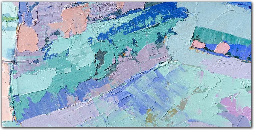 Coloray Bild aus Leinwand 140x70 Leinwand Dekoration - bunte Wand