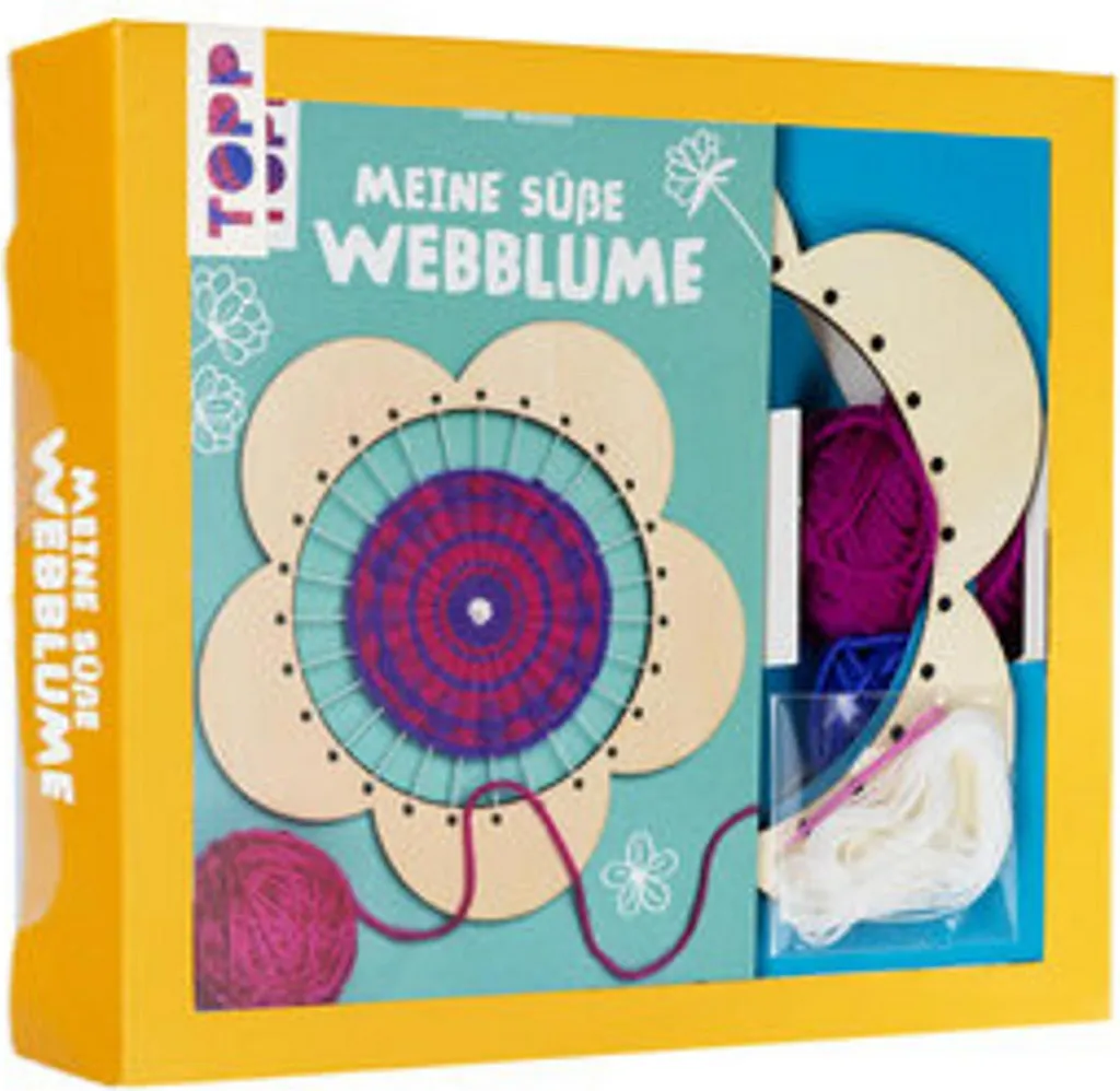 Kit de Loisirs Créatifs Fleurs à Tisser - Coffret Complet avec Livre DIY