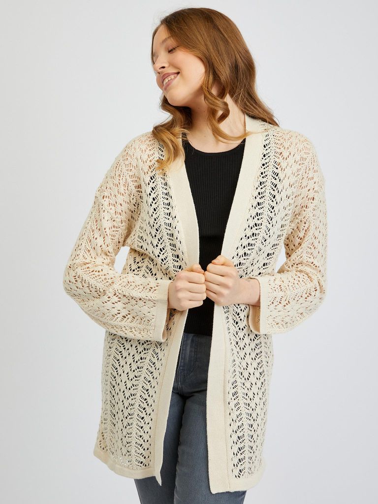 Orsay Weiße Damen Strickjacke 505502001000__M