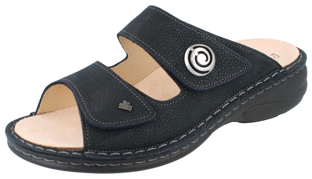 FINN COMFORT Colina Damen Pantolette dunkelblau Nubukleder Produktbild 