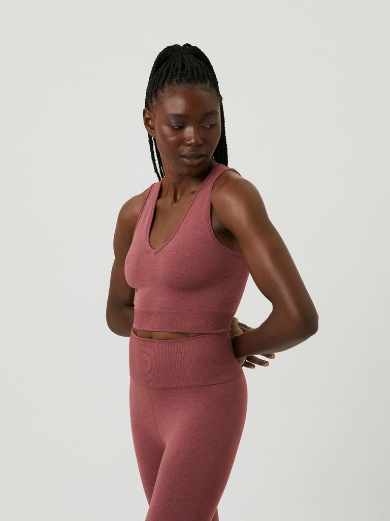 Björn Borg - Damen - Sthlm Seamless Light Crop Top - Rosa - Gr. M / L