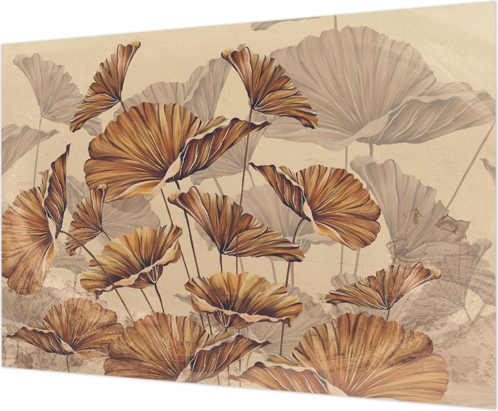 Wandtapete - Dekorative Tapete für Wohnzimmer - Tapetenfolie für Wanddekoration - 208x146 cm - Herbstliche Eleganz