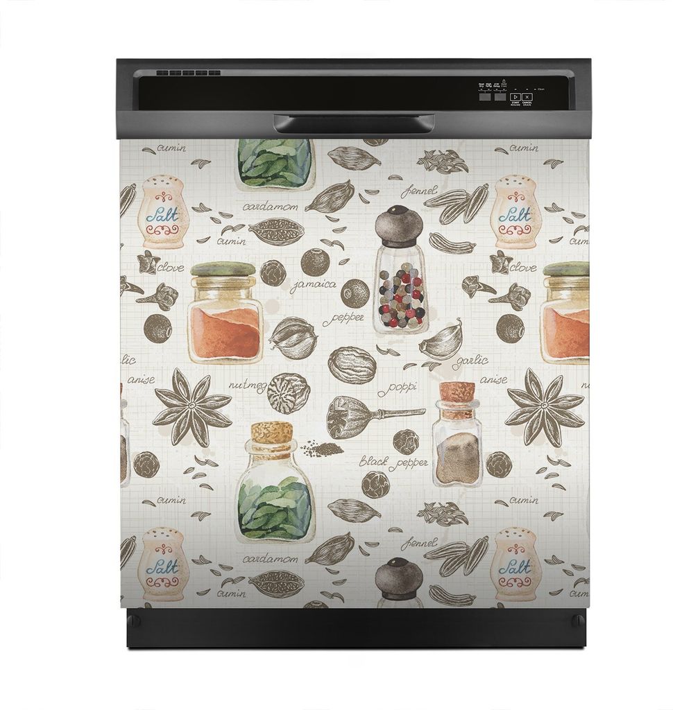Aufkleber sticker 60x60 cm Dekorative folie Spülmaschine - Gewürzen