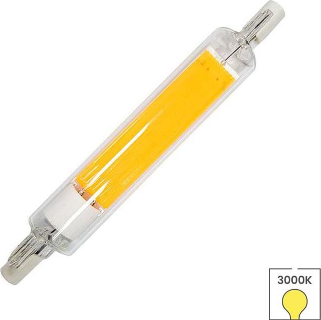 R7S LED-Balkenlampe | 118 mm | 7,5 Watt | 3000K modernes Warmweiß | Lybardo