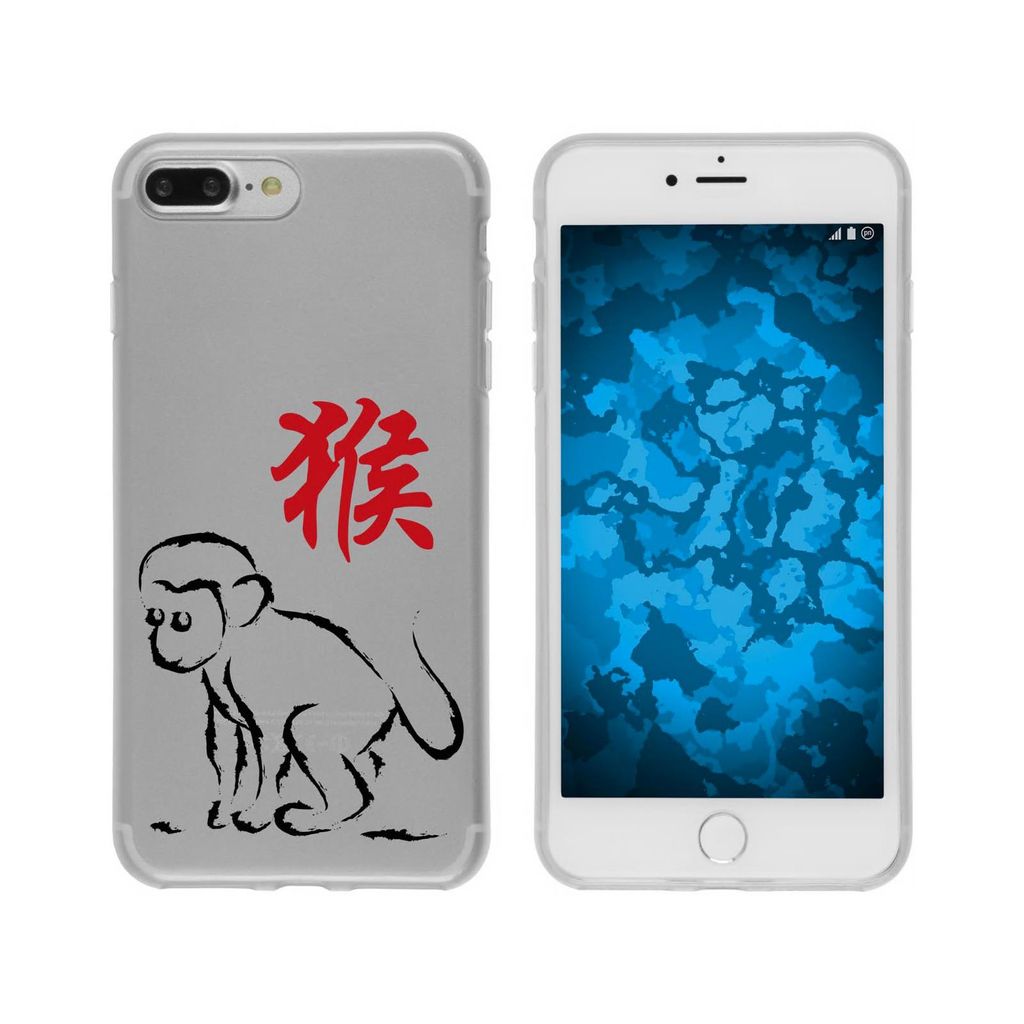 PhoneNatic Case kompatibel mit Apple iPhone 8 Plus Silikon-Hülle Tierkreis Chinesisch M9